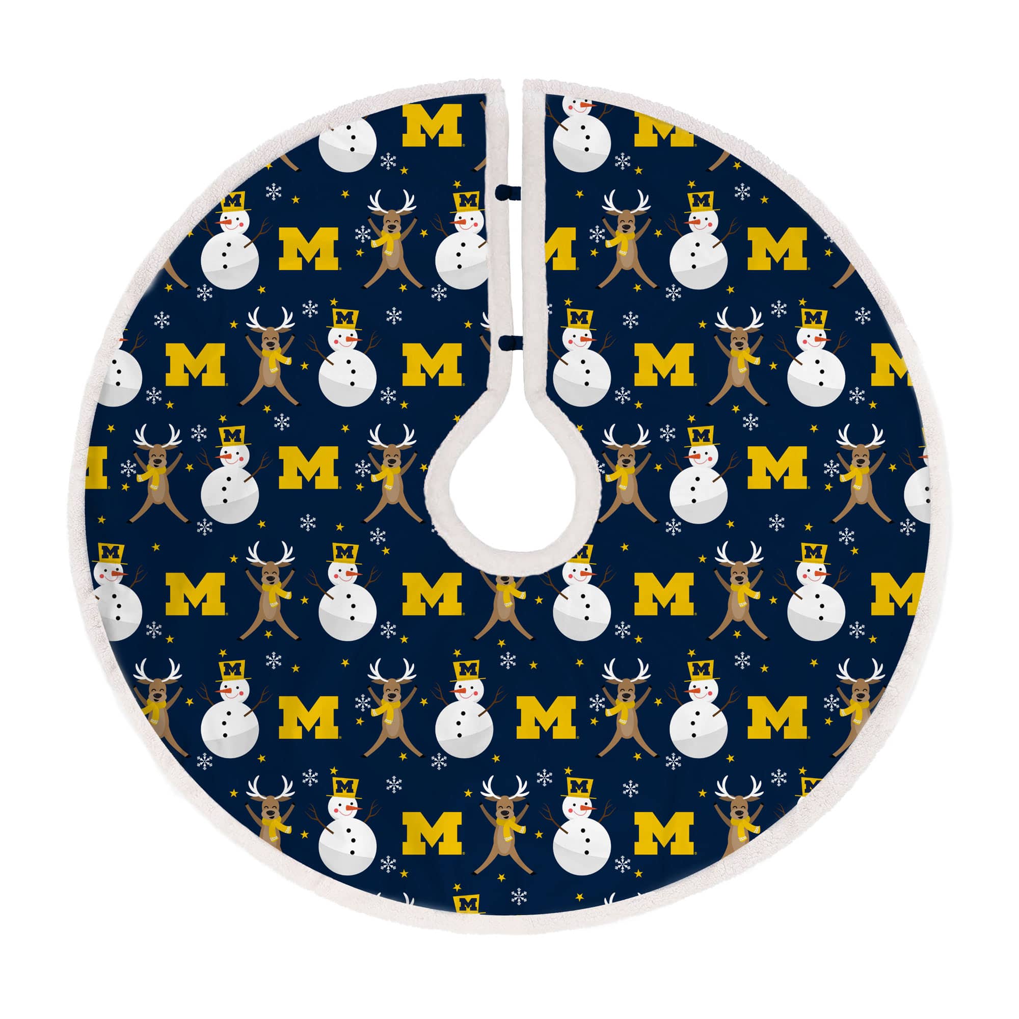 Pegasus - Michigan Wolverines Reindeer Tree Skirt - Multicolor