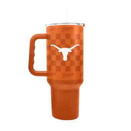 Logo Brands - Texas Longhorns 40oz. Checkered Stainless Steel Tumbler - Multicolor