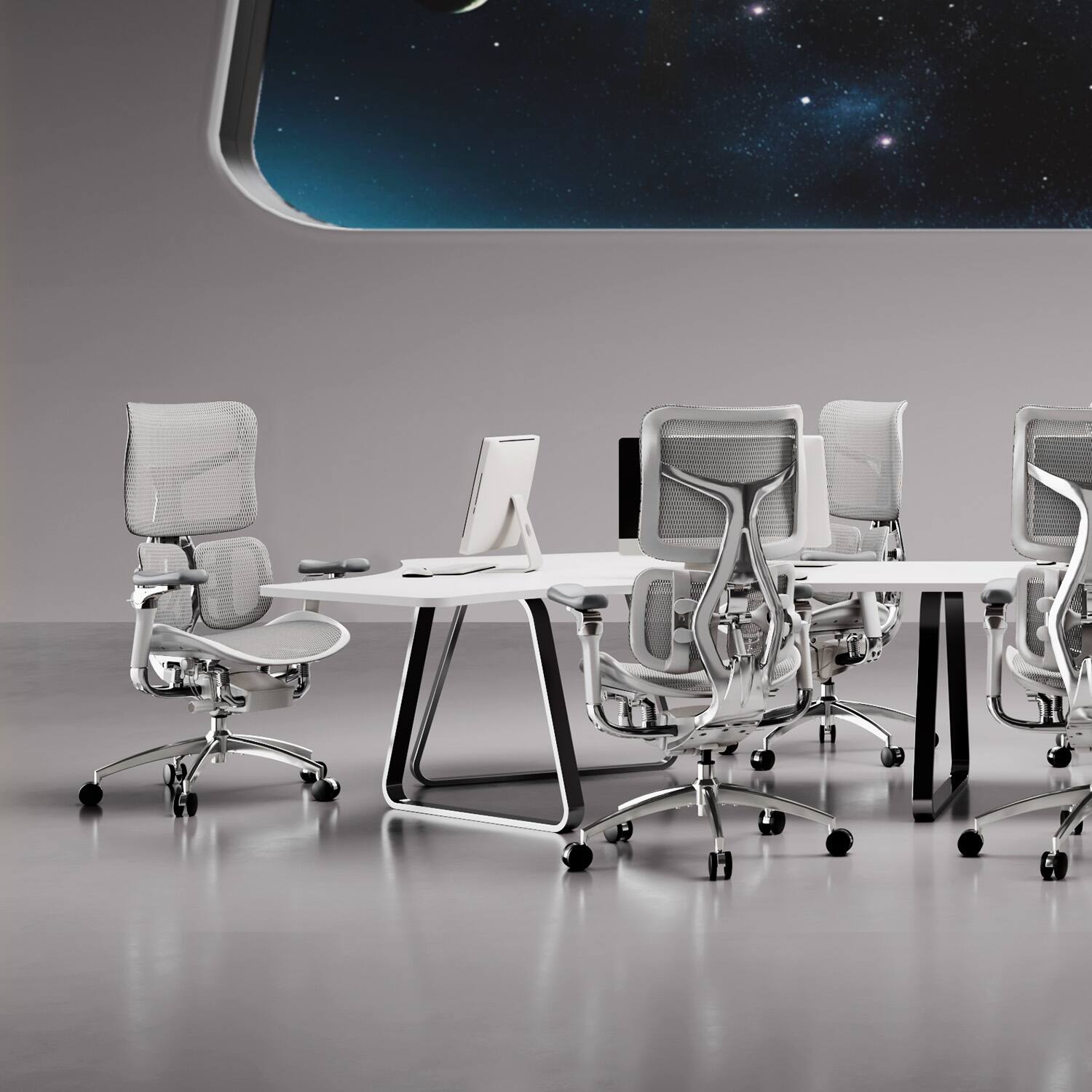 Alt View 8. SIHOO - S300 Ergonomic Office Chair, Design Zero-Gravity Mechanism-6D Coordinated Armrests High-Back Desk Chair,  Recline Chair - White.