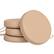 Front. Outsunny - Chair Cushions Set of 4 Round Seat Cushions for Dining Bistro Chairs Machine Washable - Khaki.