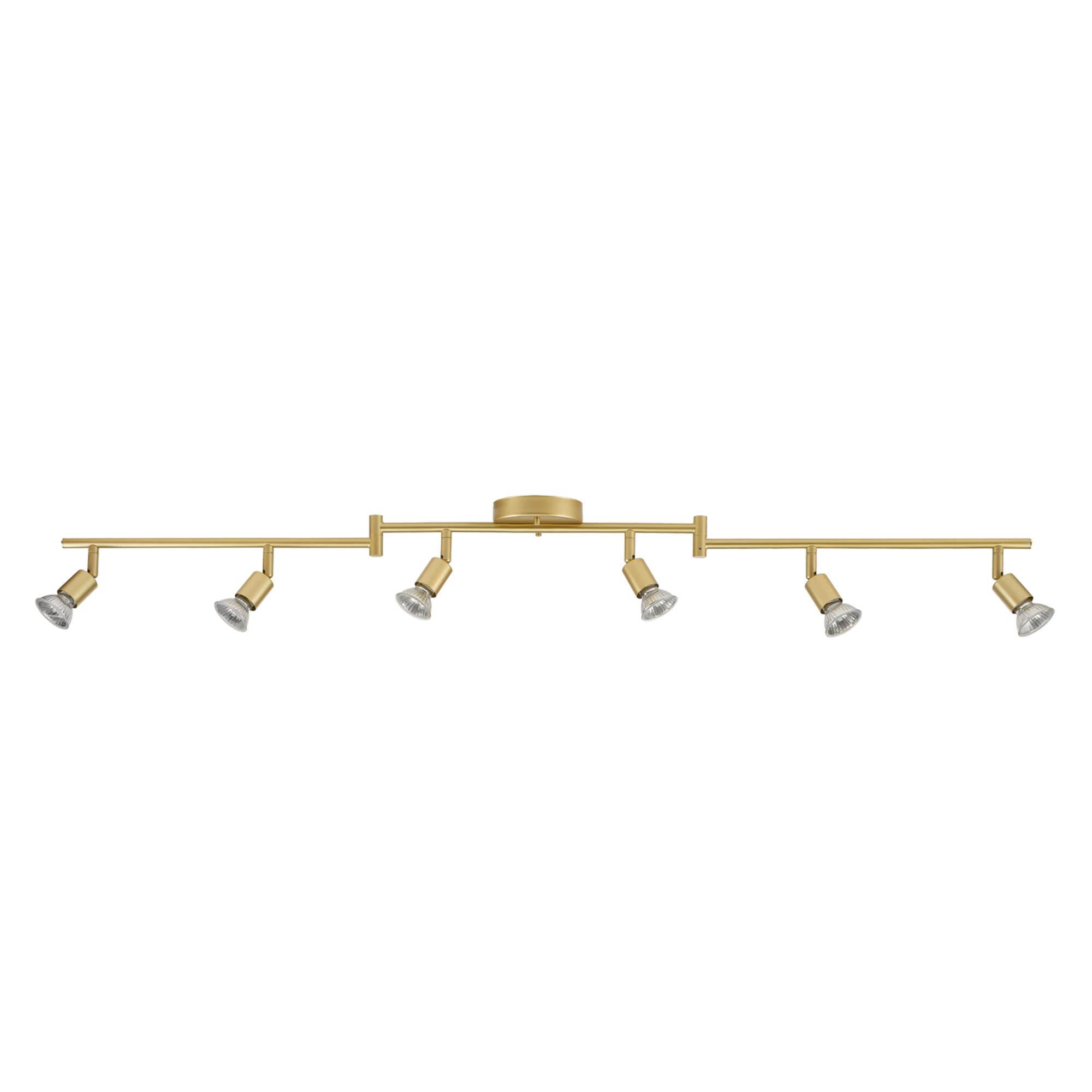 Front. TECH SAFARI - Electric Payton Foldable Track Lighting Painted Brass - Painted Brass 6-Light.