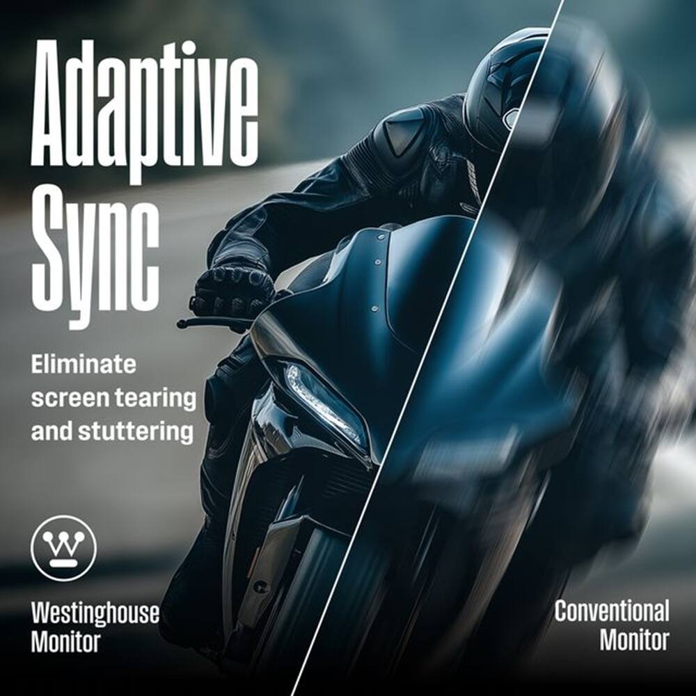 Adaptive Sync  
Eliminate screen tearing and stuttering  

Westinghouse Monitor  

Conventional Monitor