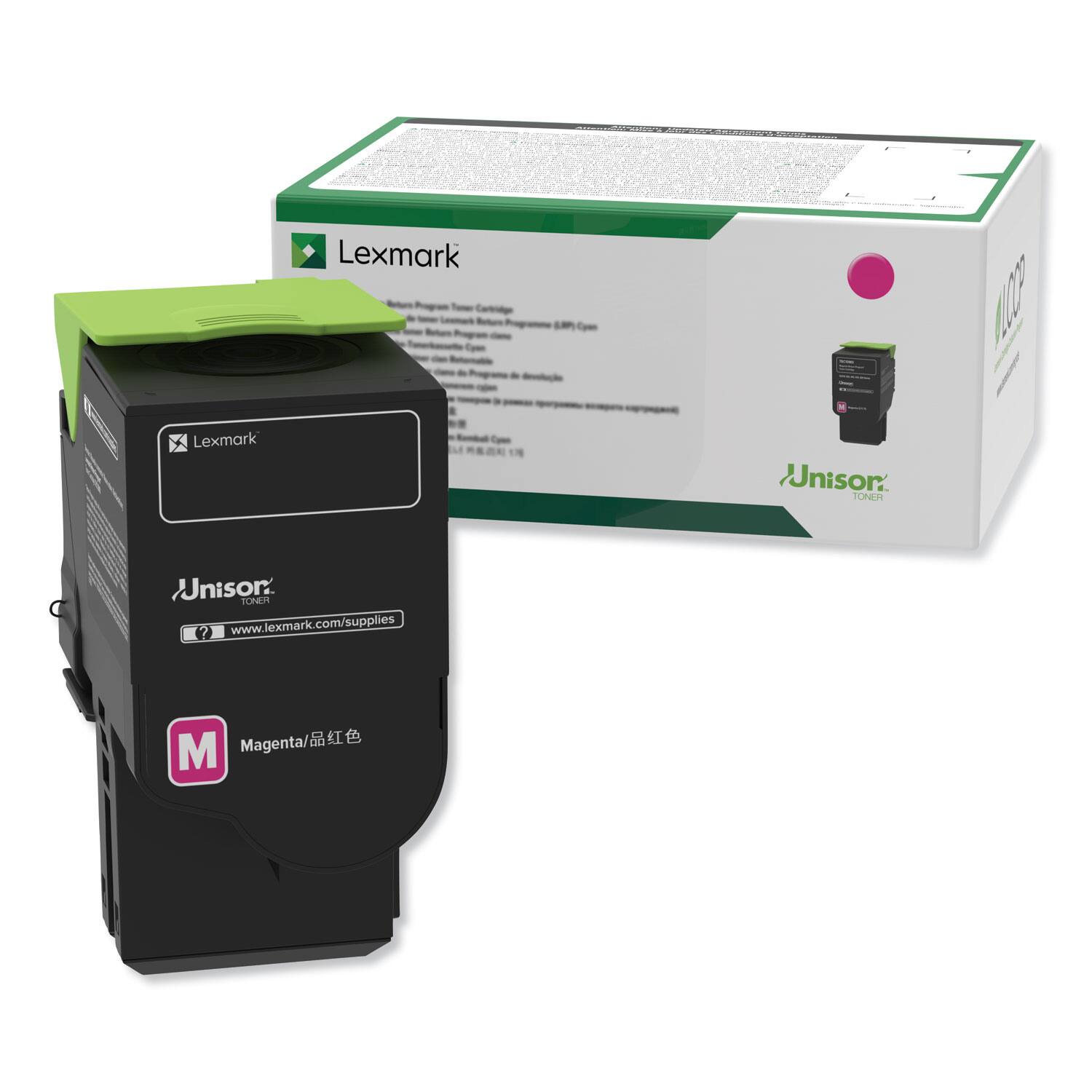 Lexmark 4002  
Lexmark 1  
Unison TONER  
www.lexmark.com/supplies  
Magenta/品红色