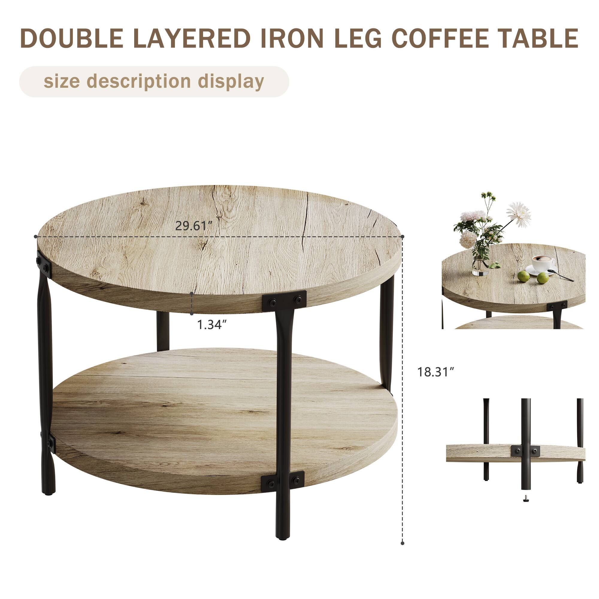 DOUBLE LAYERED IRON LEG COFFEE TABLE

size description display

29.61"  
1.34"  
18.31"