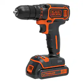Black+Decker - 20-Volt MAX Lithium Single-Speed Drill Driver