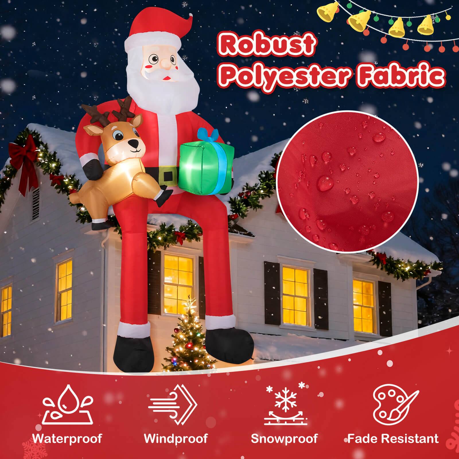 Robust Polyester Fabric  
Waterproof  
Windproof  
Snowproof  
Fade Resistant