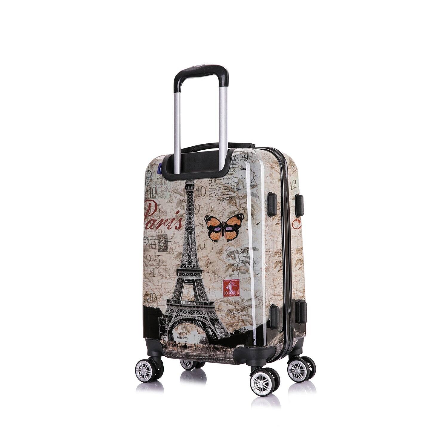 Alt View 1. InUSA - Paris Prints Lightweight Hardside Spinner Luggage 20" Carry-on - PARIS.