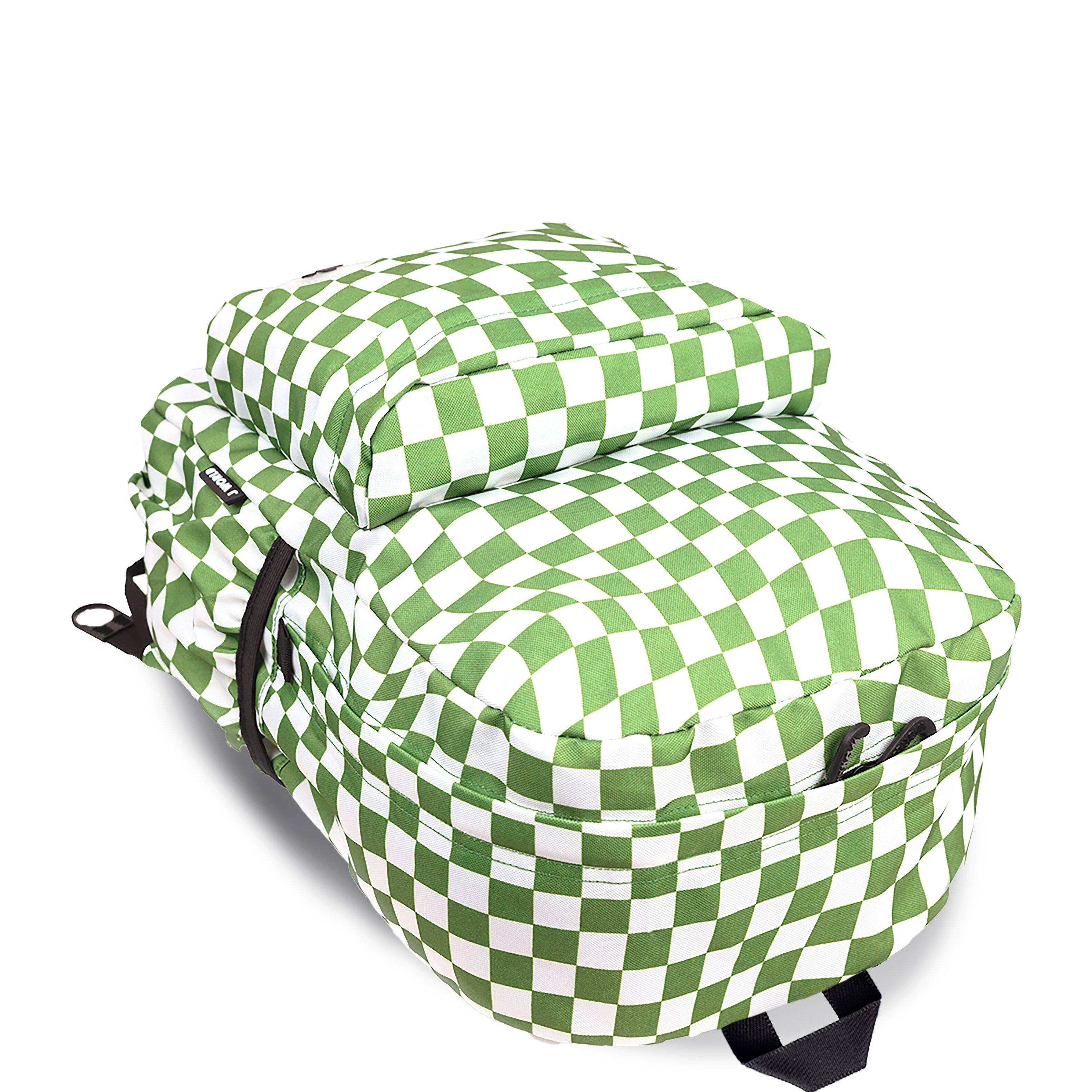 Alt View 3. J World - J World Unisex Oz 17" Daily Backpack For School And Travel - Matcha Checkers - MATCHA CHECKERS.
