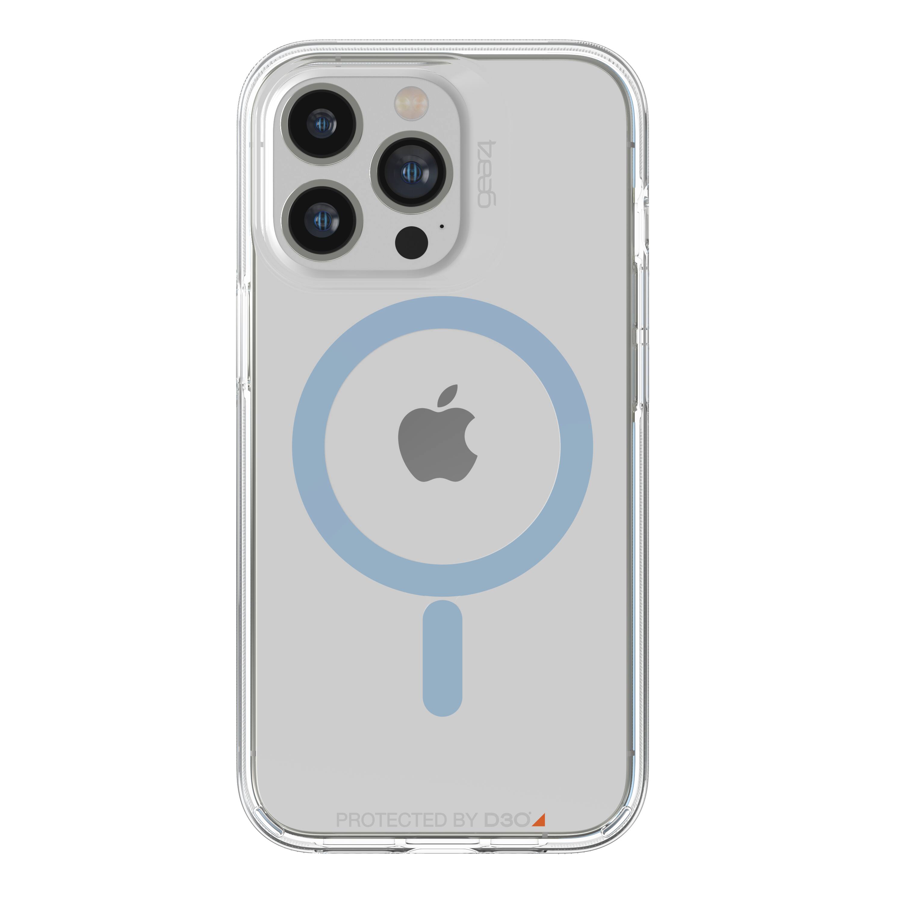 Alt View 1. ZAGG - Gear4 Santa Cruz Snap MagSafe Compatible Case for Apple iPhone 13 Pro - Clear/Blue.
