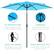 - **UV PROTECTION**
Fabric shade is UPF50 certified to diffuse sunlight
- **DURABLE**
Rust-resistant steel pole prevents wear over time
- **BUILT-IN CRANK**
Pulley-assisted crank opens and closes the umbrella
- **PUSH-BUTTON TILT**
Freely adjust the angle with a locking tilt joint