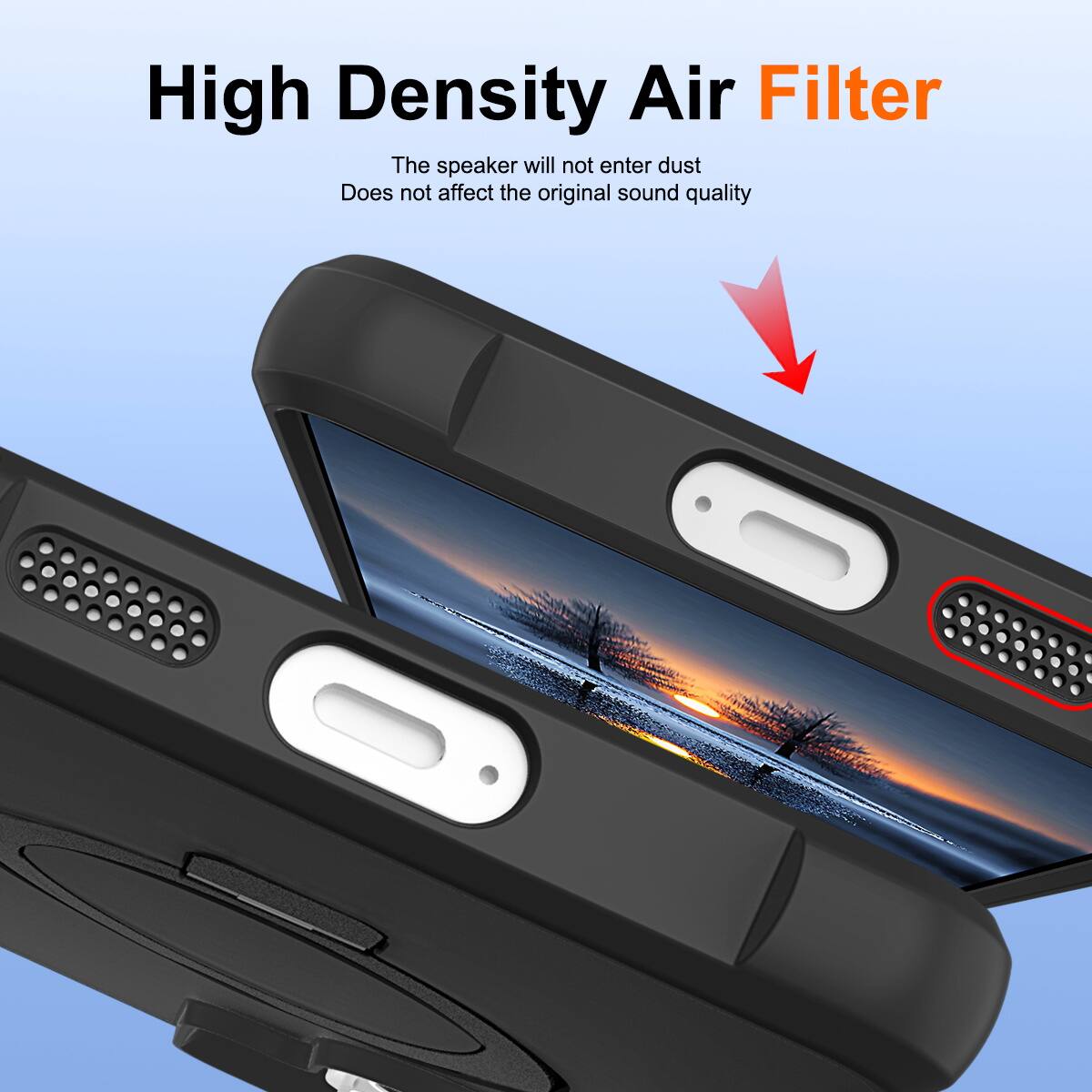High Density Air Filter

The speaker will not enter dust  
Does not affect the original sound quality