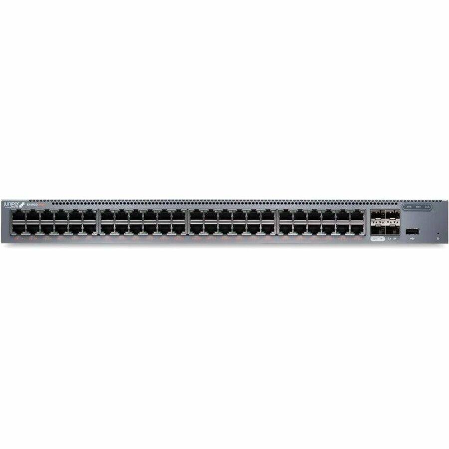 Alt View 3. Juniper - Juniper EX4000-48P Ethernet Switch - 48 Ports - Manageable - Gigabit Ethernet, 10 Gigabit Ethernet - 1000Base-T - Black.