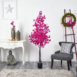 BreeBe - 6' Bougainvillea Artificial Tree - Pink