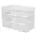 Front. Martha Stewart - Brody Plastic Stackable Desktop Organizer Set - 3" x 7.5" - Clear.