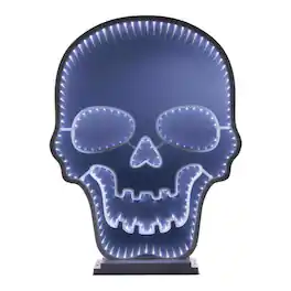 Celebrations - Halloween 23 in. LED Prelit Skull Infinity Halloween Decor - White