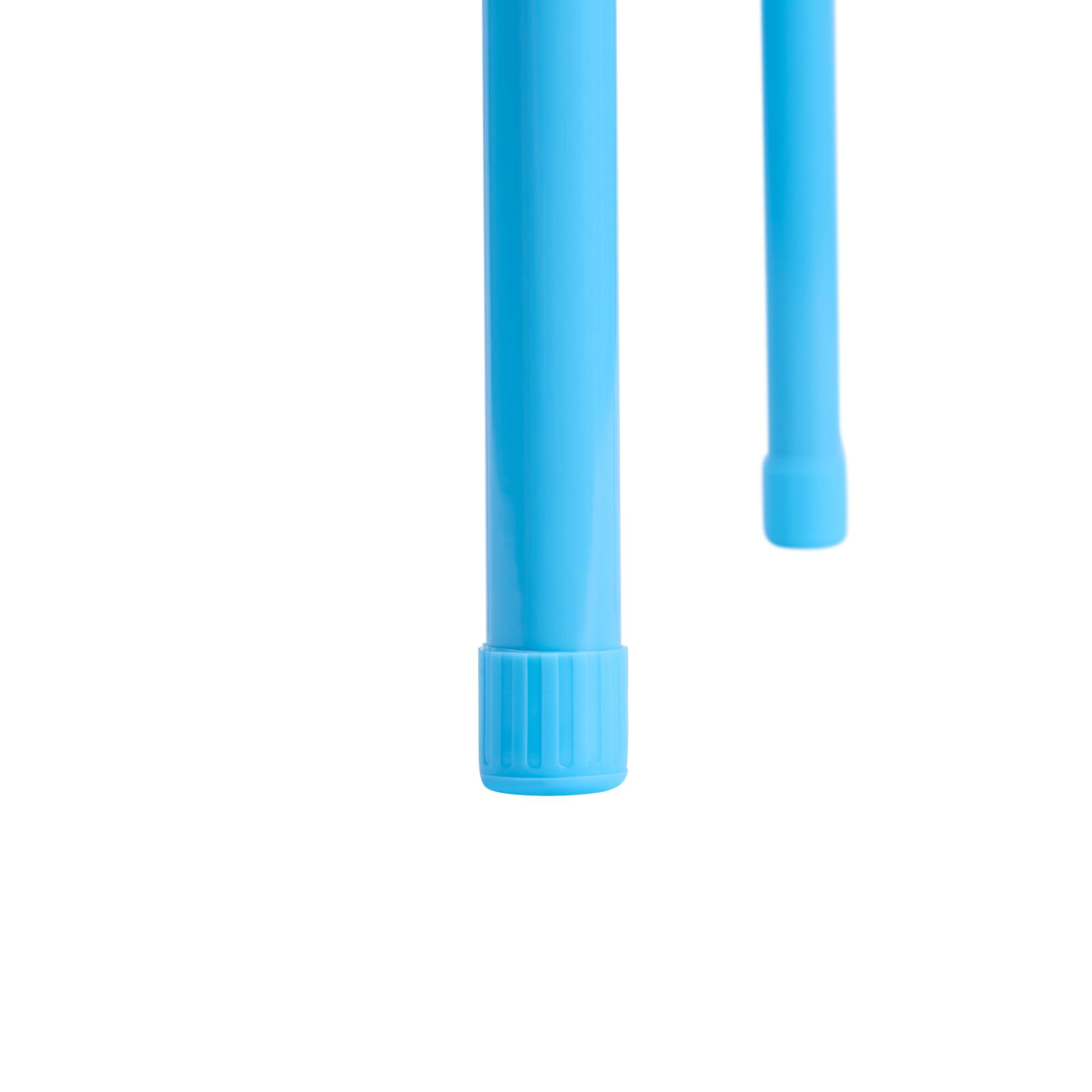 Angle. Vecelo - 6Pcs Commercial Stackable Stools - 265 lb Weight Capacity, Multi-Color Lightweight Stools for Classroom/Office - Blue.