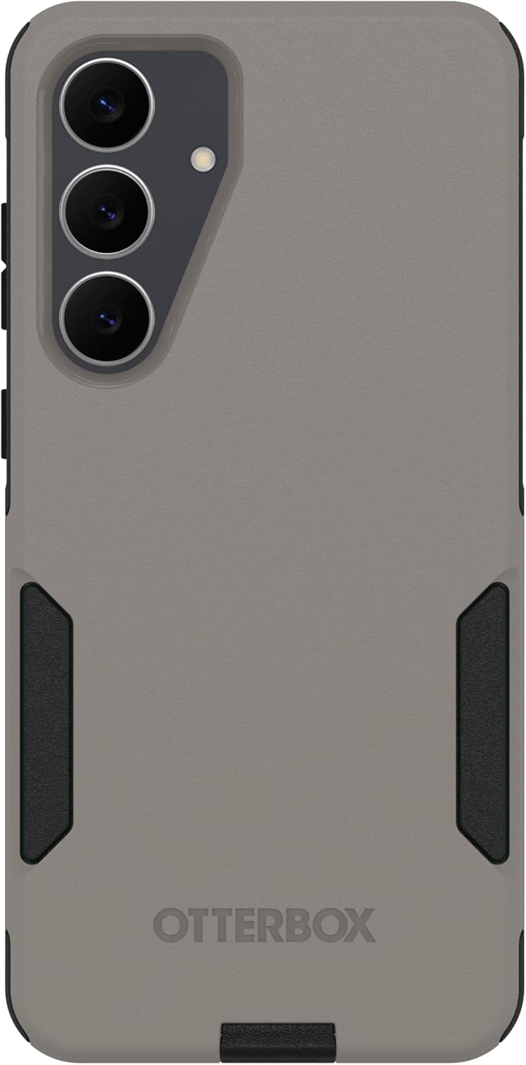 Angle. OtterBox - OtterBox - Commuter Series Hard Shell for Galaxy S25 FE - Stone Noir (Grey & Black).