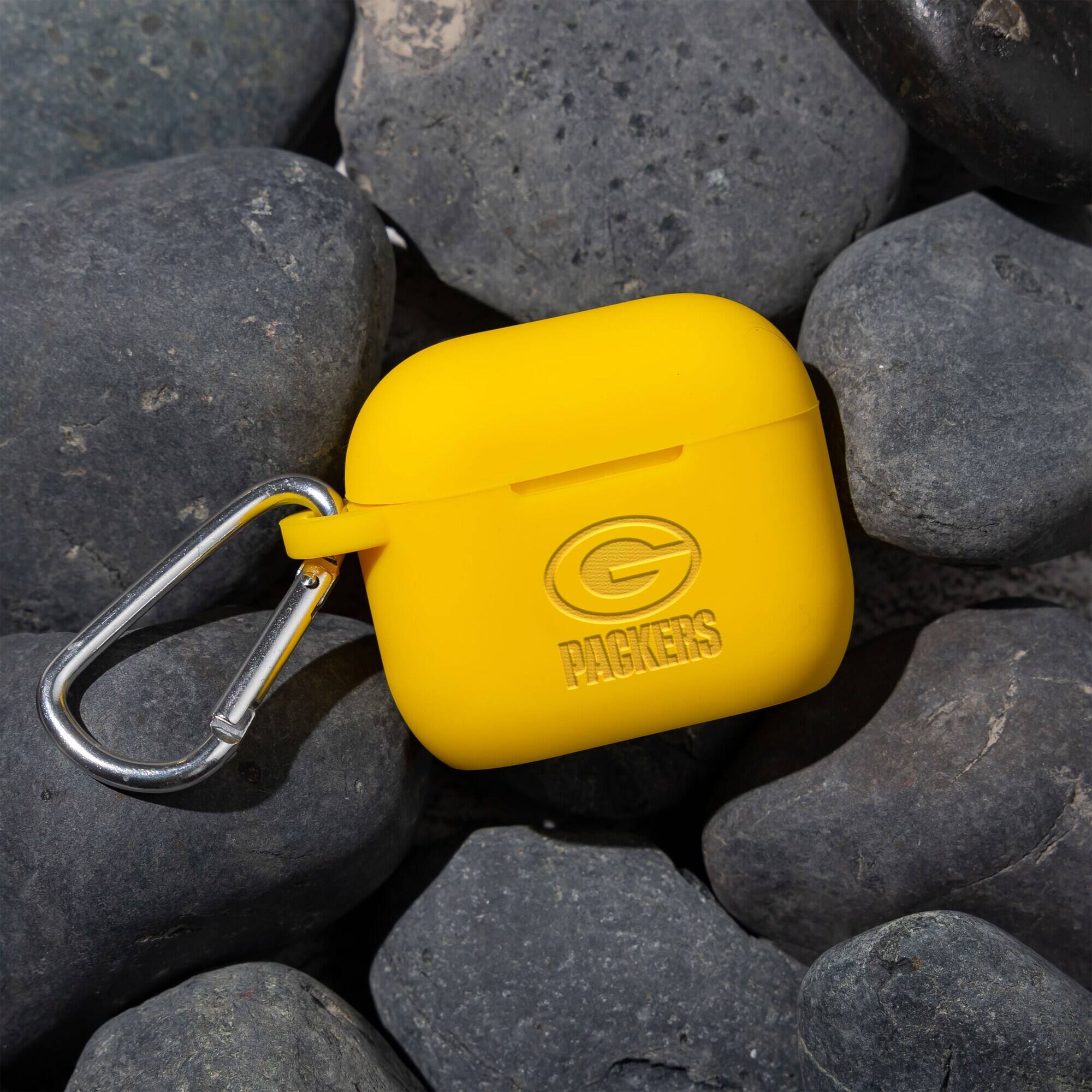 Alt View 1. Artinian - Green Bay Packers Debossed Silicone AirPods Gen Three Case Cover - No Size - Multicolor.