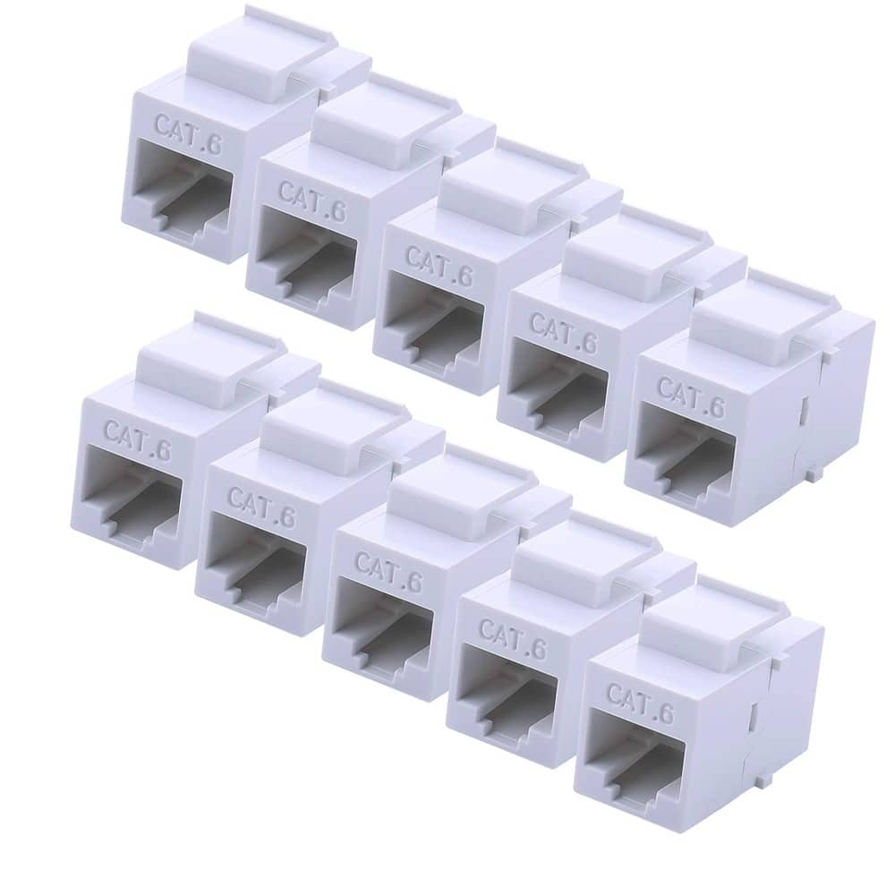 Keystone ACJPR - 10-Pack RJ45 Couplers, Cat6/Cat5e/Cat5 Compatible ...