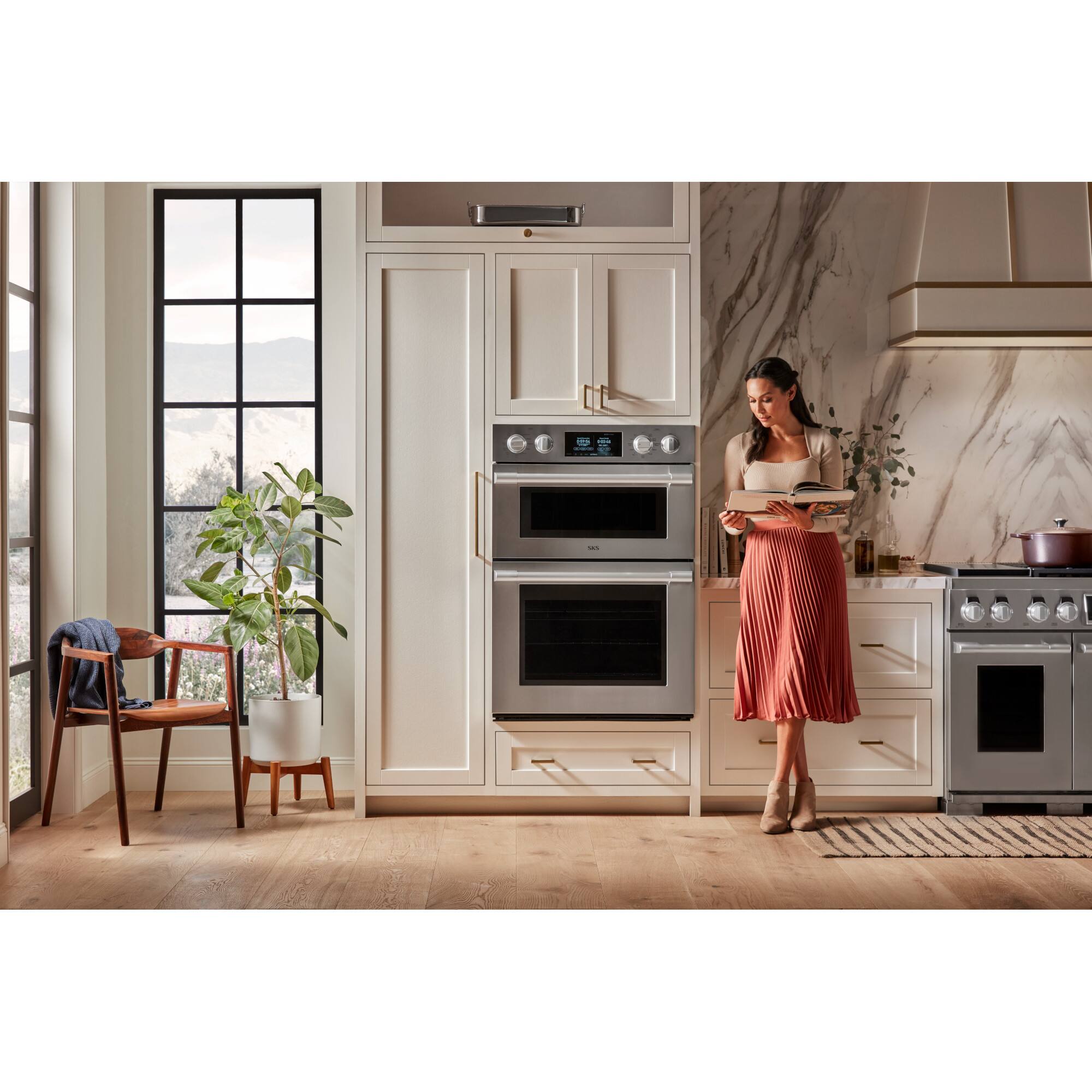 Alt View 1. SKS - 30-inch 6.4 Cu. Ft. Built-in Smart Electric Convection Microwave and Wall Oven Combination with Steam-Combi - Stainless Steel.