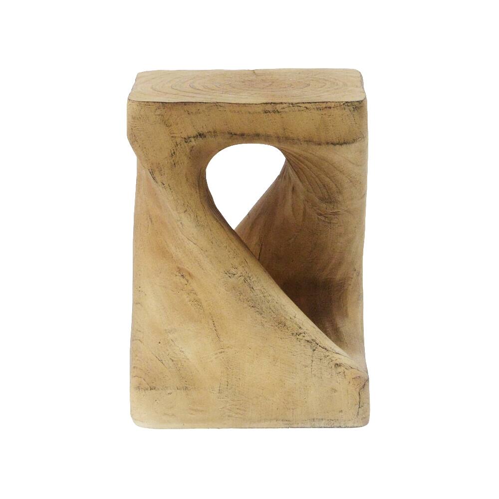 Alt View 3. Loheer - Loheer Twist Side Table MGO Wood Look Spiral End Table Natural - Natural.