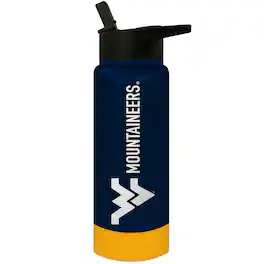 Great American Products - West Virginia Mountaineers 24oz. Thirst Hydration Water Bottle - Multicolor