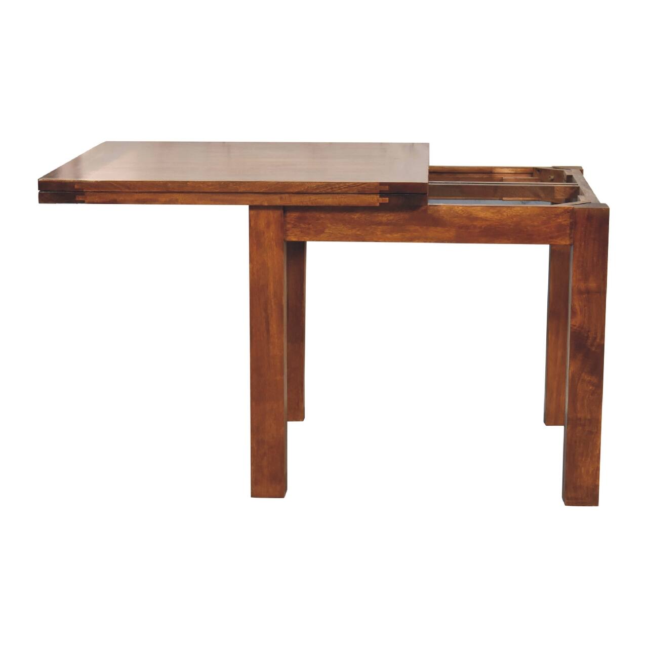 Back. Artisan Furniture - Chestnut Butterfly Dining Table - Dark Brown.