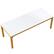 Left. Kadyn - Kadyn Dining Table, Living Room Table Rectangular, 78 inch Long Kitchen Table for 6-8 People,White & Gold - White & Gold.