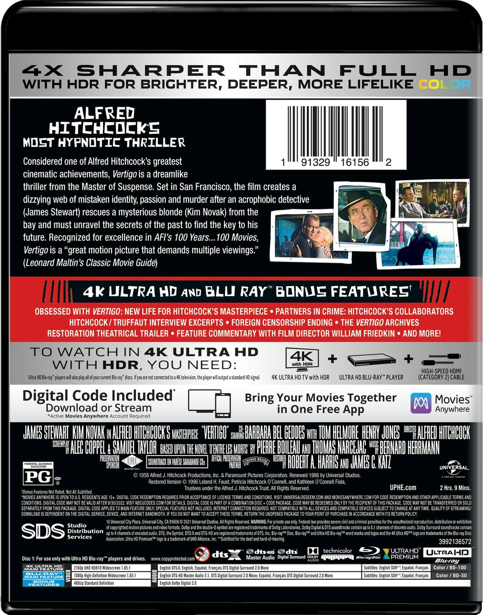 Back. Vertigo (4K Ultra HD + Blu-ray) [UHD].