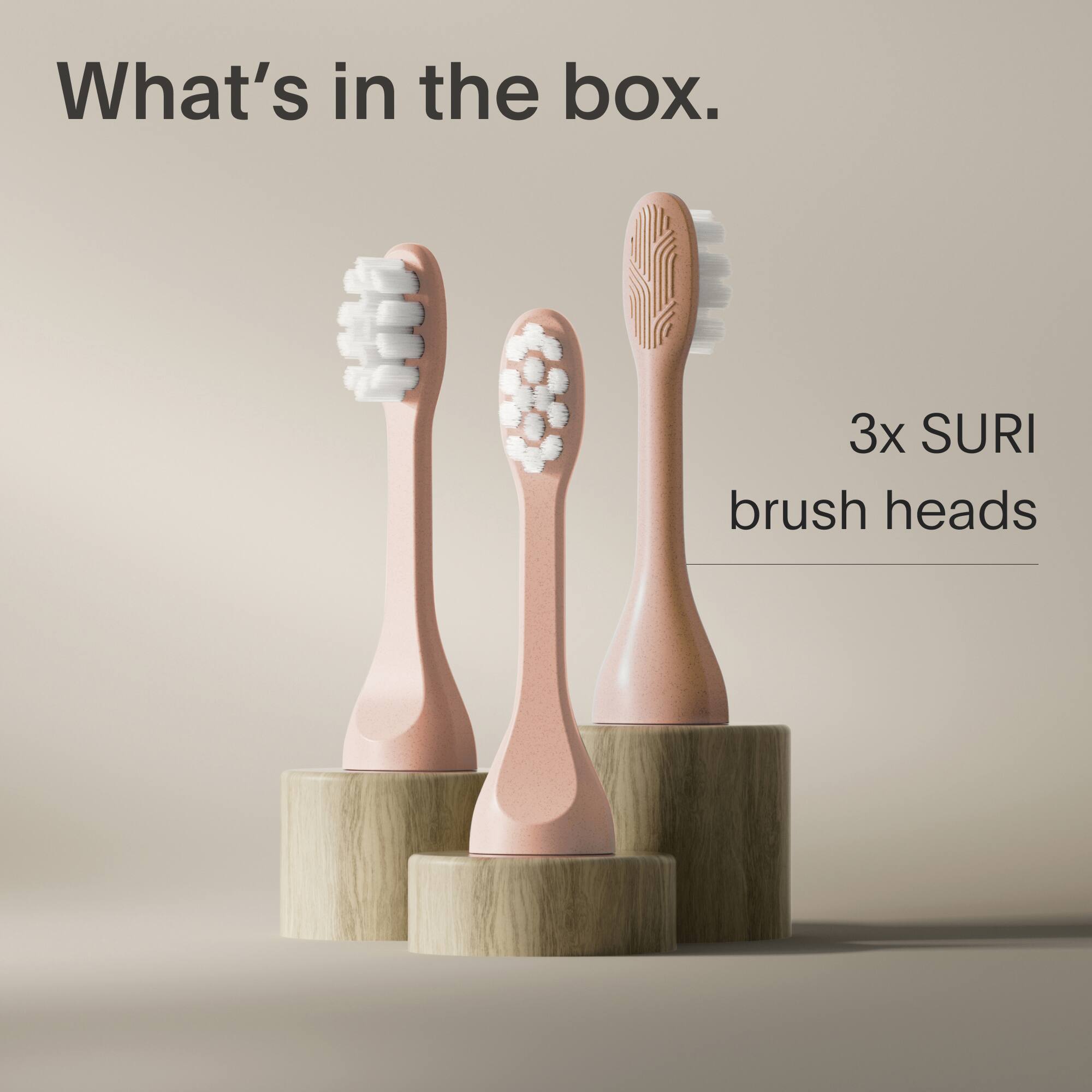 What's in the box: 3x SURI brush heads.