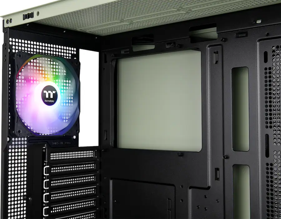 Thermaltake View 270 Plus TG ARGB Mid Tower E ATX PC Case Matcha