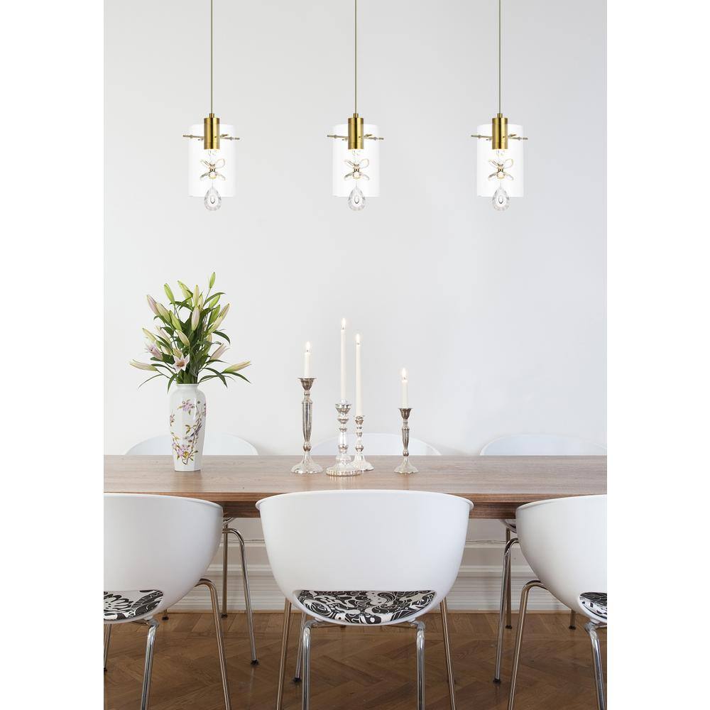 Alt View 2. Elegant Lighting - Hana 1 light Gold Pendant - Gold.