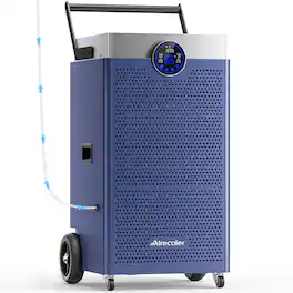 Airecoler - 190 Pints Commercial Dehumidifier with Pump for Basement & Large Space with Cycle Timer, Auto Defrost - Blue