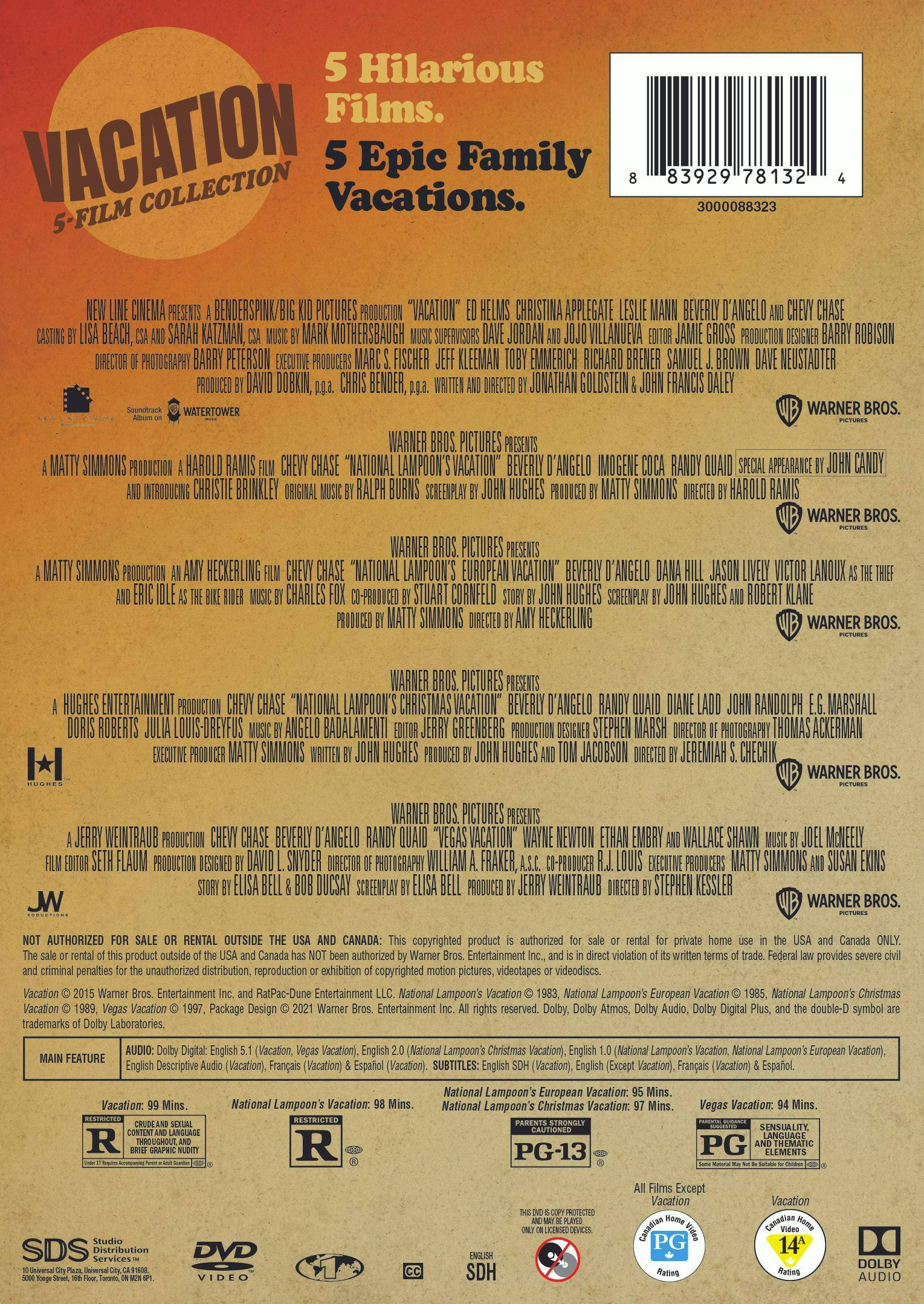 Angle. Vacation 5-film Collection (Box Set) [DVD].