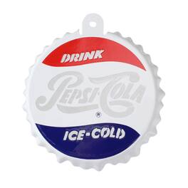 Northlight - 3.25" and Blue Pepsi-Cola Bottle Cap Logo Cut-Out Christmas Ornament - White