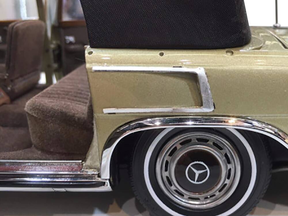 Alt View 4. CMC - 1965-1981 Mercedes Benz 600 Pullman Landaulet Limousine Convertible w/Functional Softtop Gold Ltd Ed 1/18 Model Car CMC.