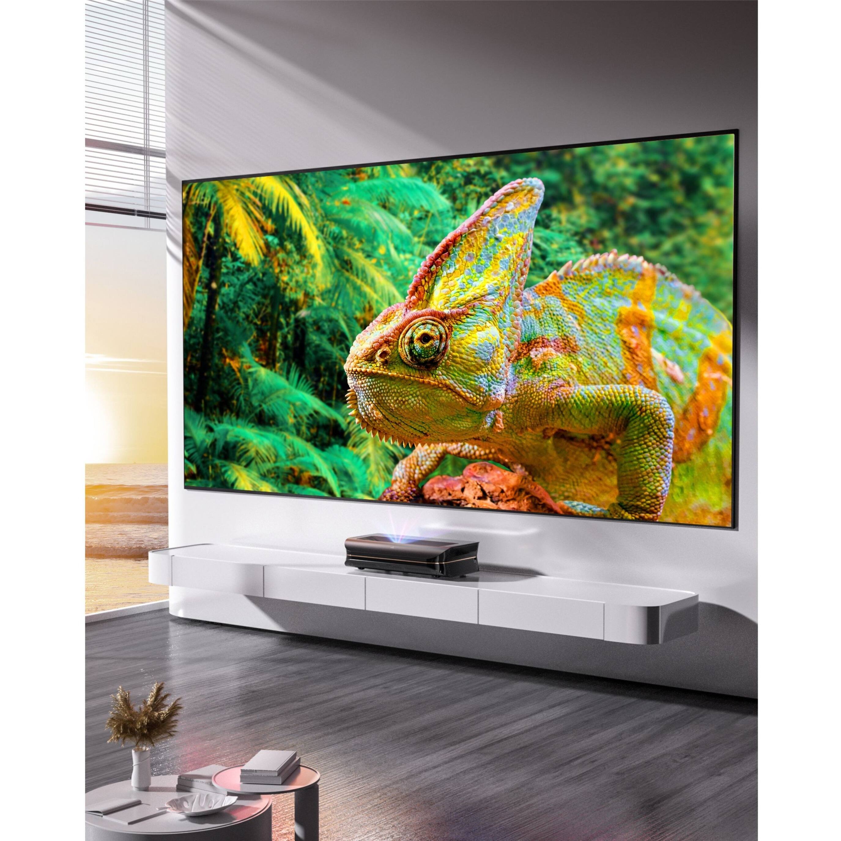 Alt View Zoom 17. AWOL Vision - 4K UHD Smart Triple Laser Ultra Short Throw Projector with 3500 Lumens, HDR10+, Dolby Atmos, 3D - Black.