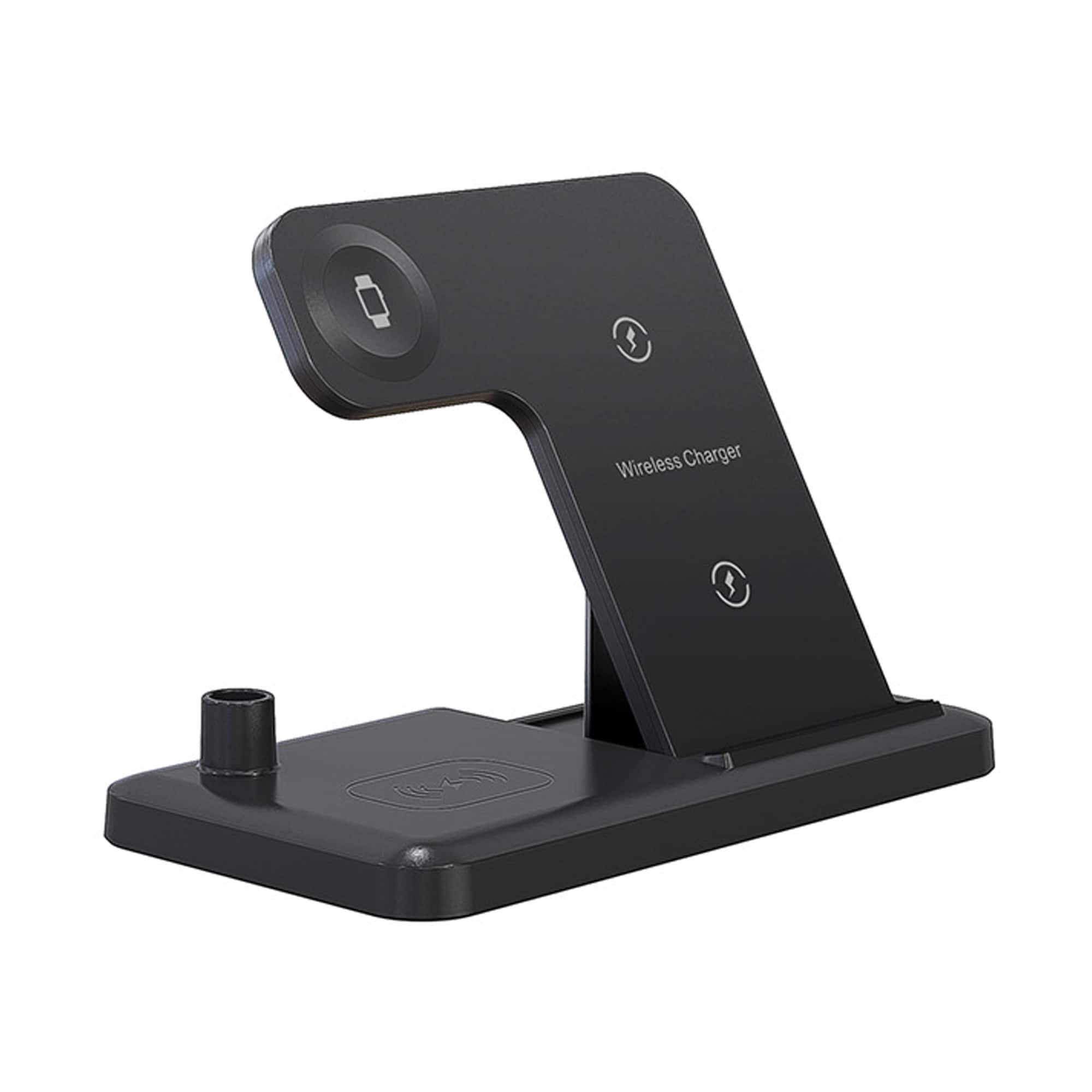 YONWAY - Wireless Charging Station, Fast Foldable Desktop Cell Phone Charger Stand for iPhone, Apple Watch, Airpods and Pencil