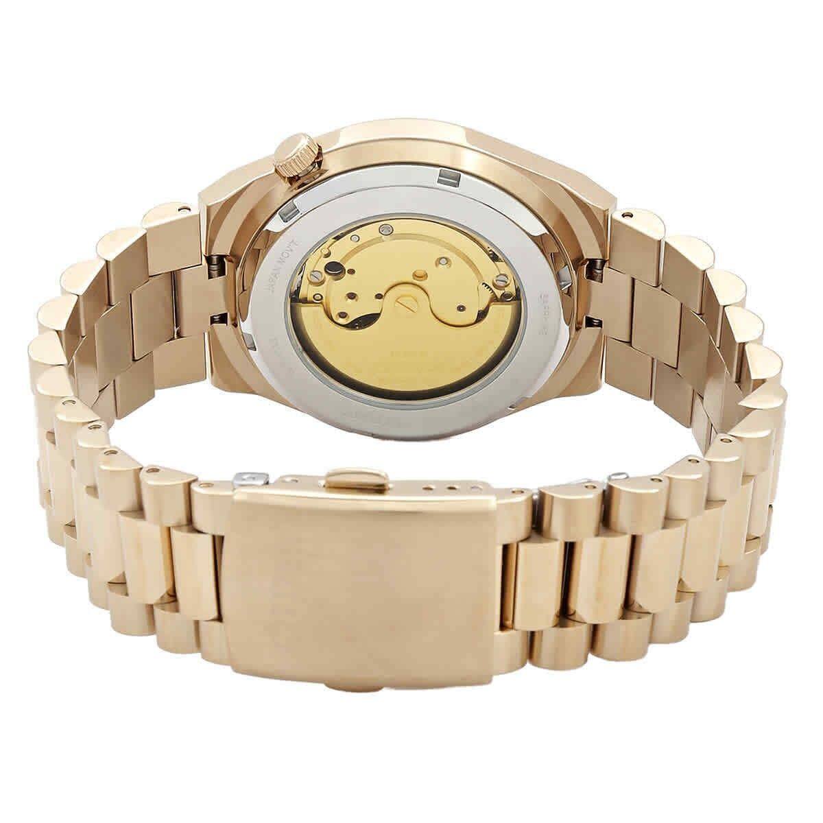 Left. Citizen - Tsuyosa Automatic 21 Jewels NJ0153-82X Mens Watch Gold Tone Stainless Steel Wine Red Dial - Gold, Red.