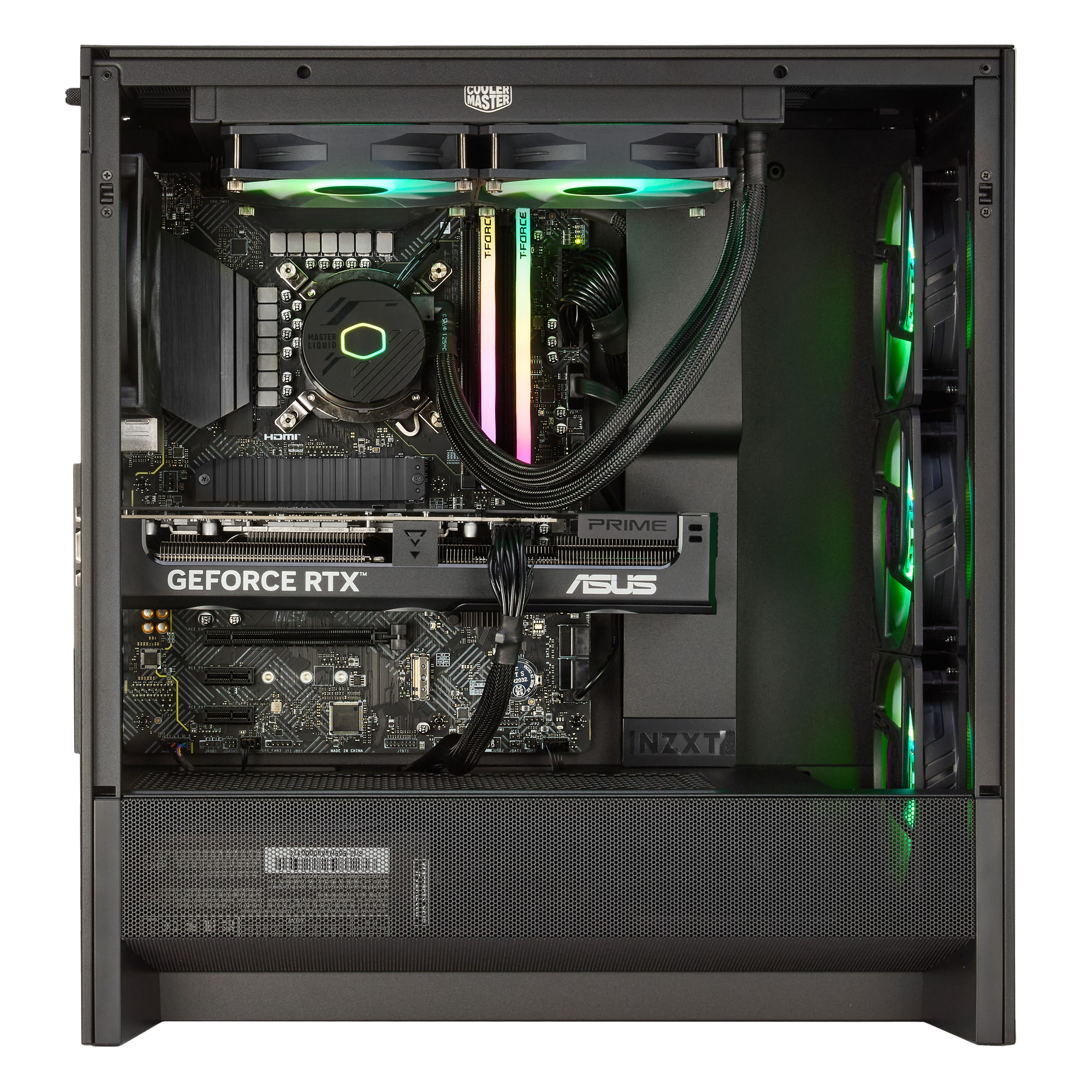 Sure, here is the corrected and grouped text from the image:

- Cooler Master
- ASUS
- PRIME
- GEFORCE RTX
- NZXT
- T-FORCE
- HOFI
- M.2
- M.2
- M.2