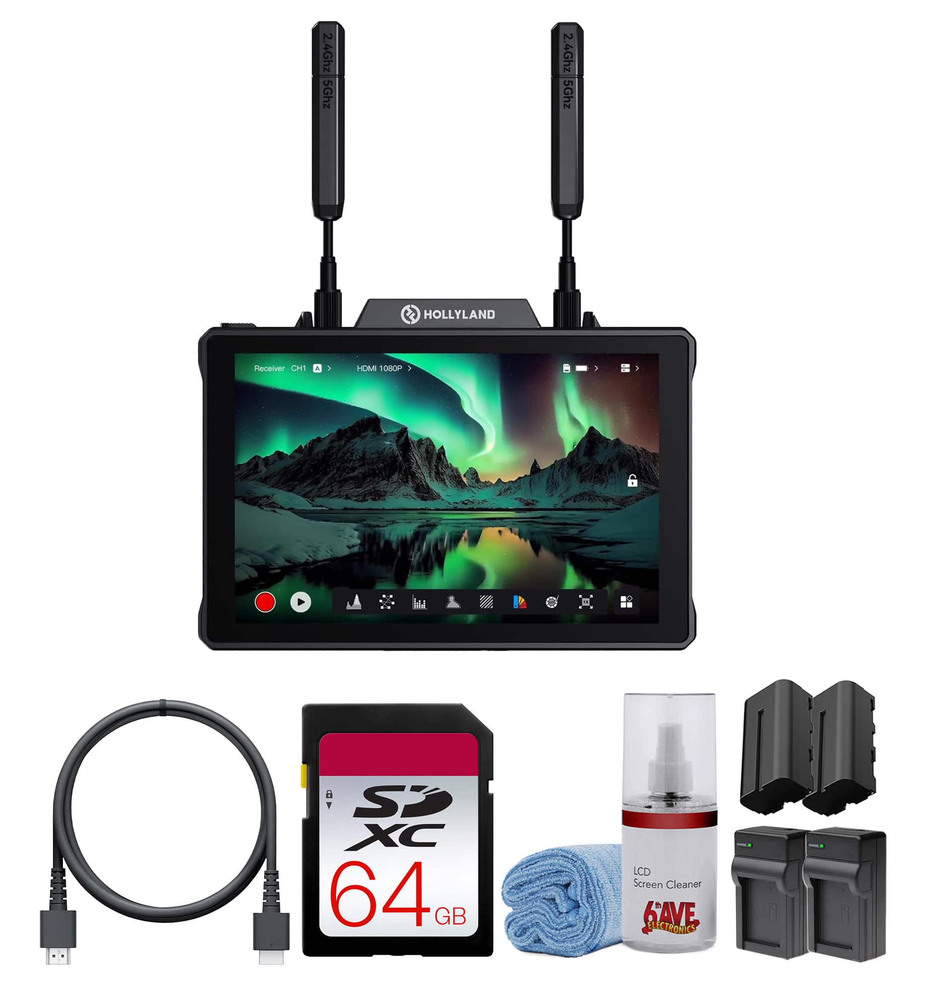 2.4Ghz 5Ghz 2.4Ghz 5Ghz HOLLYLAND Receiver CHI HOMI 1080P: P 2 aLd 2 .- SP XC 64 GB LCD Screen Cleaner GAVE