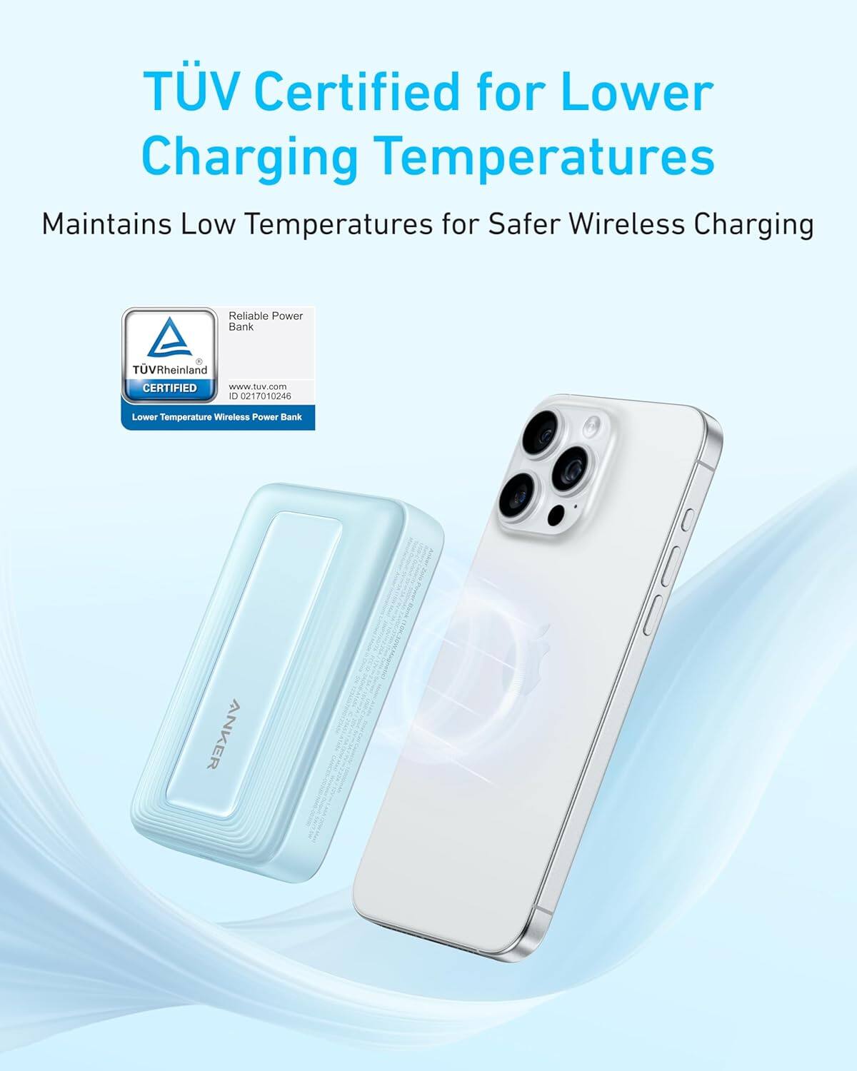 mobile phone portable power pack Nimble CHAMP Portable Charger, Glacial Blue Lavender / 10000 mAh