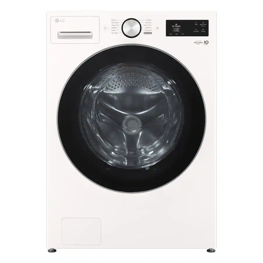 LG 5.0 Cu. Ft. High Efficiency Stackable Smart Front Load Washer with ...