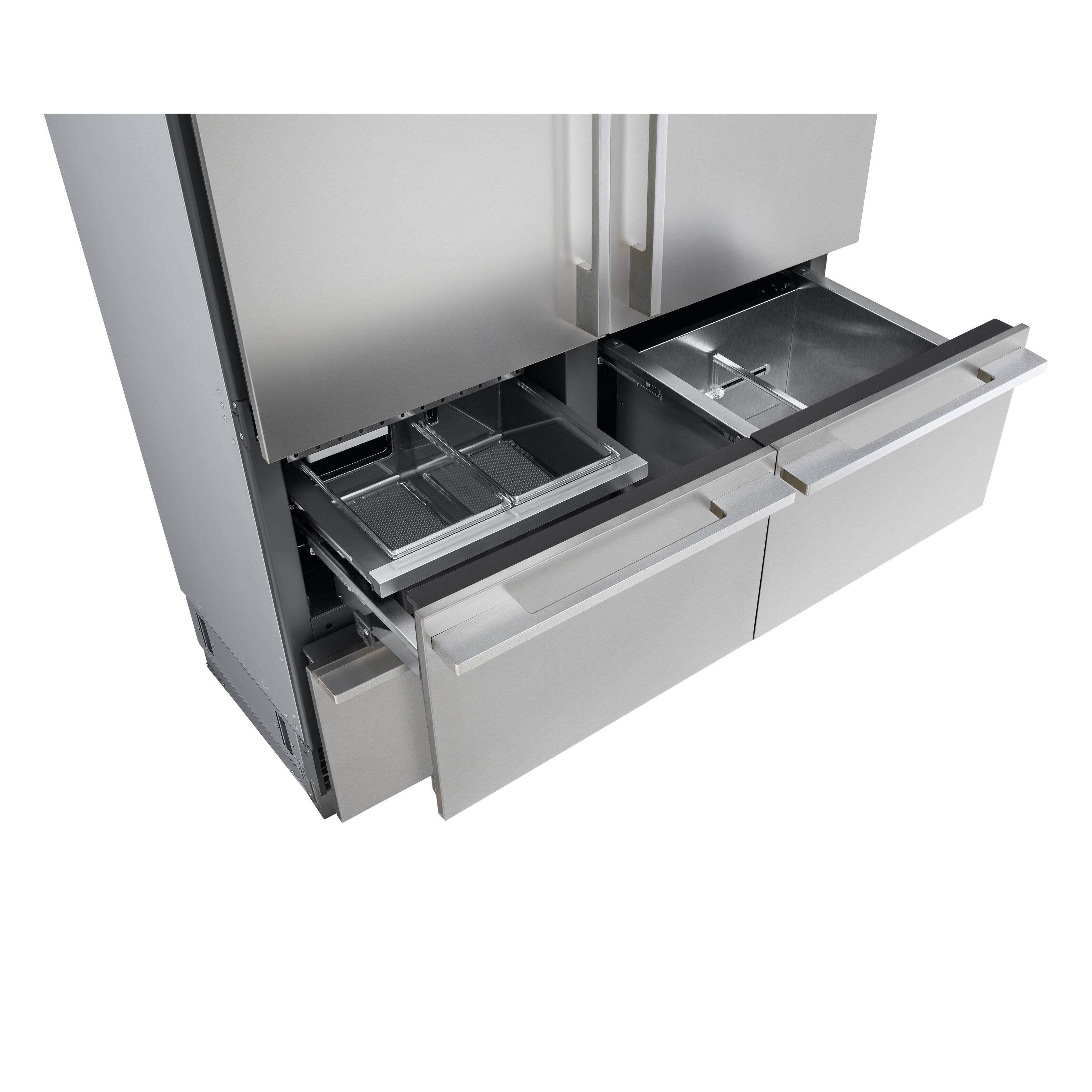 Back. SKS - 48-in Built-In French Door Refrigerator - Stainless Steel.