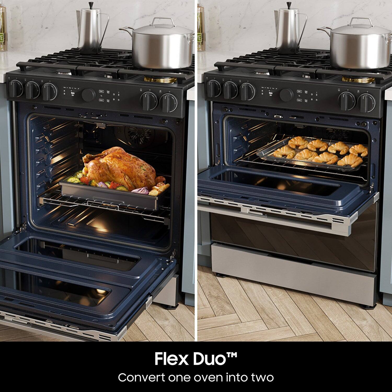 Flex DuoTM Convert one oven into two.