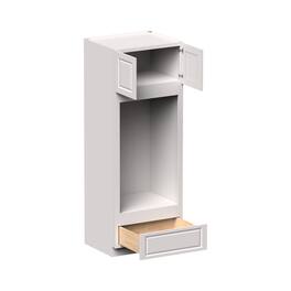 Boyel Living - 33-in W x 90-in H x 27-in D Shaker Double Oven Tall Kitchen Cabinet with Drawer - Glacier White