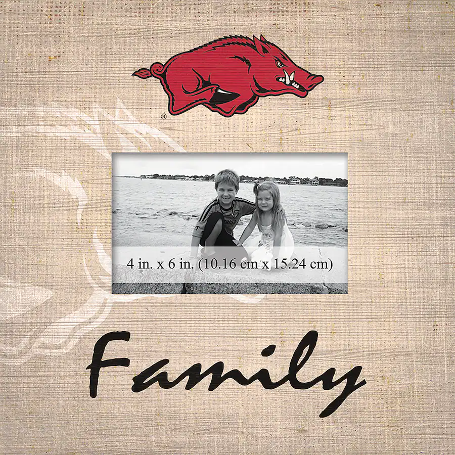 Arkansas Razorbacks Frame Fan Creations Arkansas Razorbacks 10'' x 10'' Burlap Pattern Frame ...