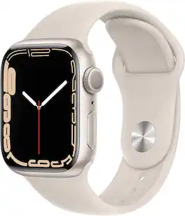 Refurbished Excellent - Apple Watch Series 7 Aluminum 41mm A2475 (GPS + Cellular) - Starlight - (2021)