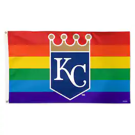 WinCraft - Kansas City Royals 3' x 5' Single-Sided Deluxe Team Pride Flag - Multicolor