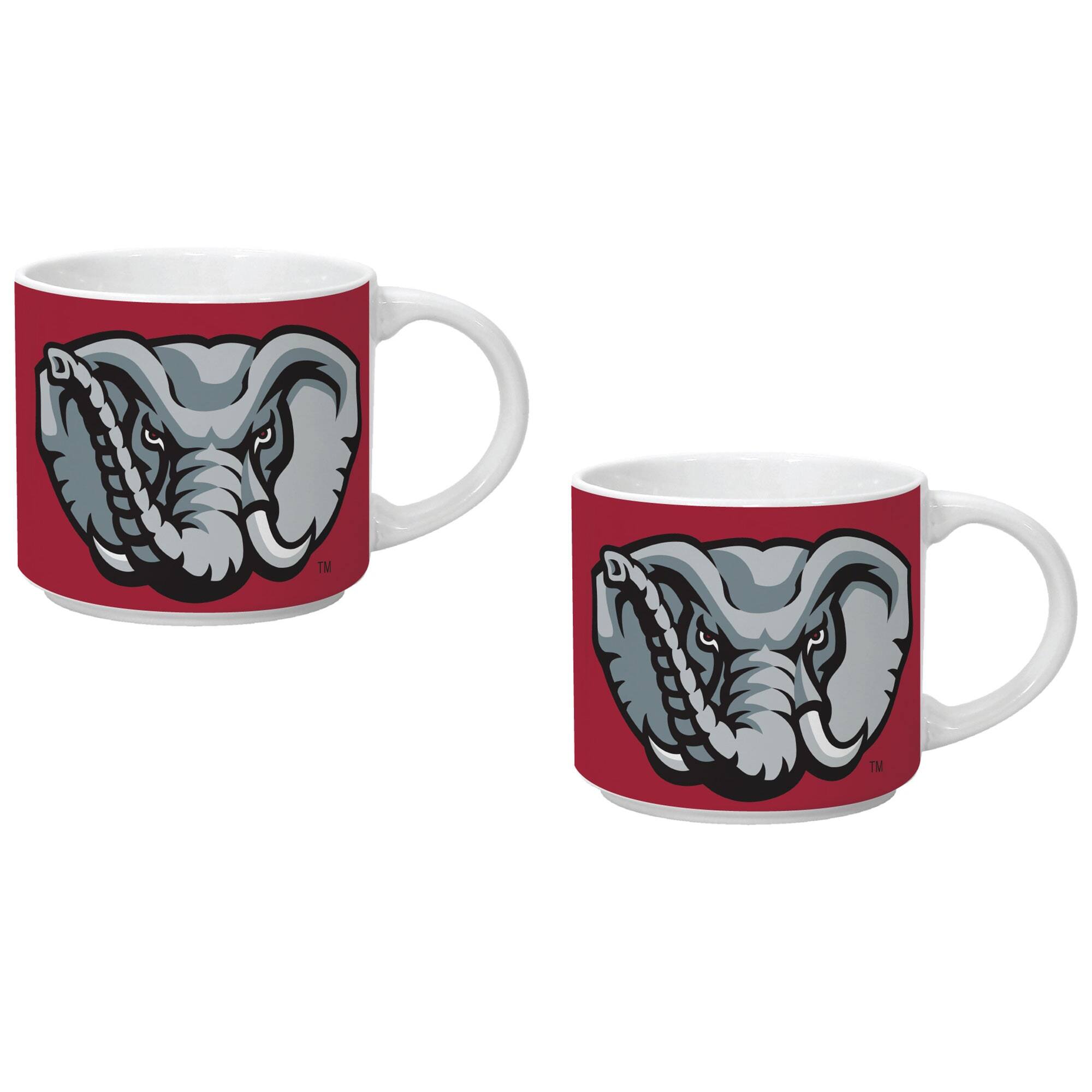 Alt View 1. Indigo Falls - Alabama Crimson Tide Two Pack 14oz. Stackable Mug Set - Multicolor.